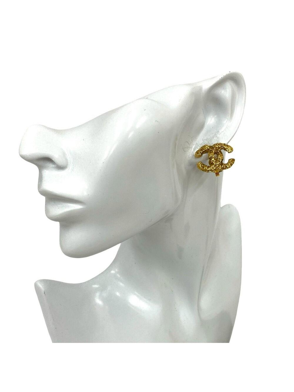 Chanel Cc Logo Clip-On Earrings Metal #209713C16B